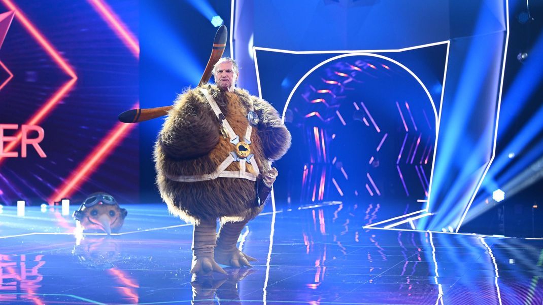Demaskiert in Folge 4: Der Kiwi bei "The Masked Singer" 2023.
