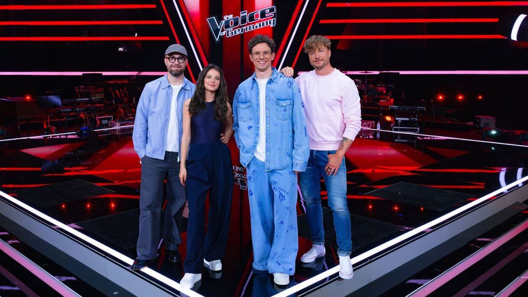 Die Coaches in Staffel 14 (v.l.n.r.): Mark Forster, Yvonne Catterfeld, Tim Kamrad, Samu Haber