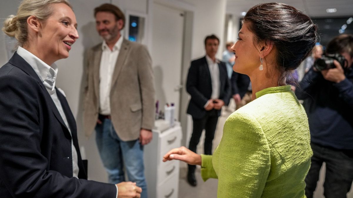 TV-Duell zwischen AfD-Chefin Weidel und BSW-Gründerin Wagenknech