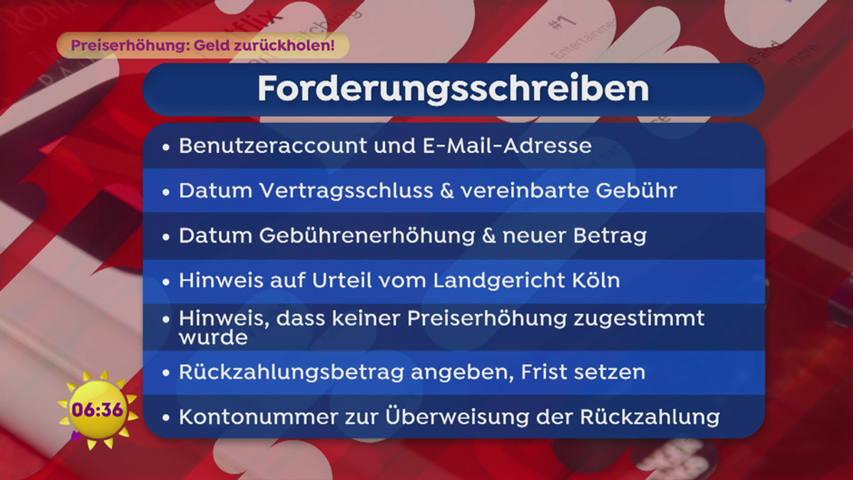 Preiserhöhung bei den Streaming-Diensten: Geld zurückholen!
