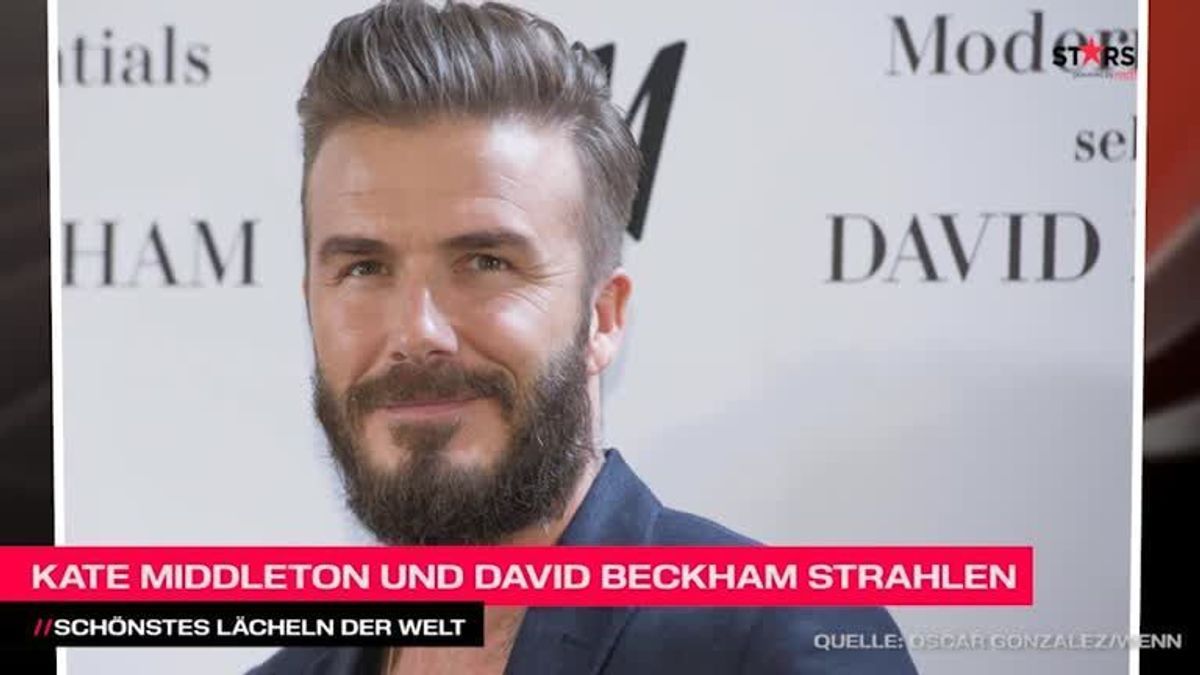 Kate Middleton und David Beckham haben das schönste Lächeln der Welt