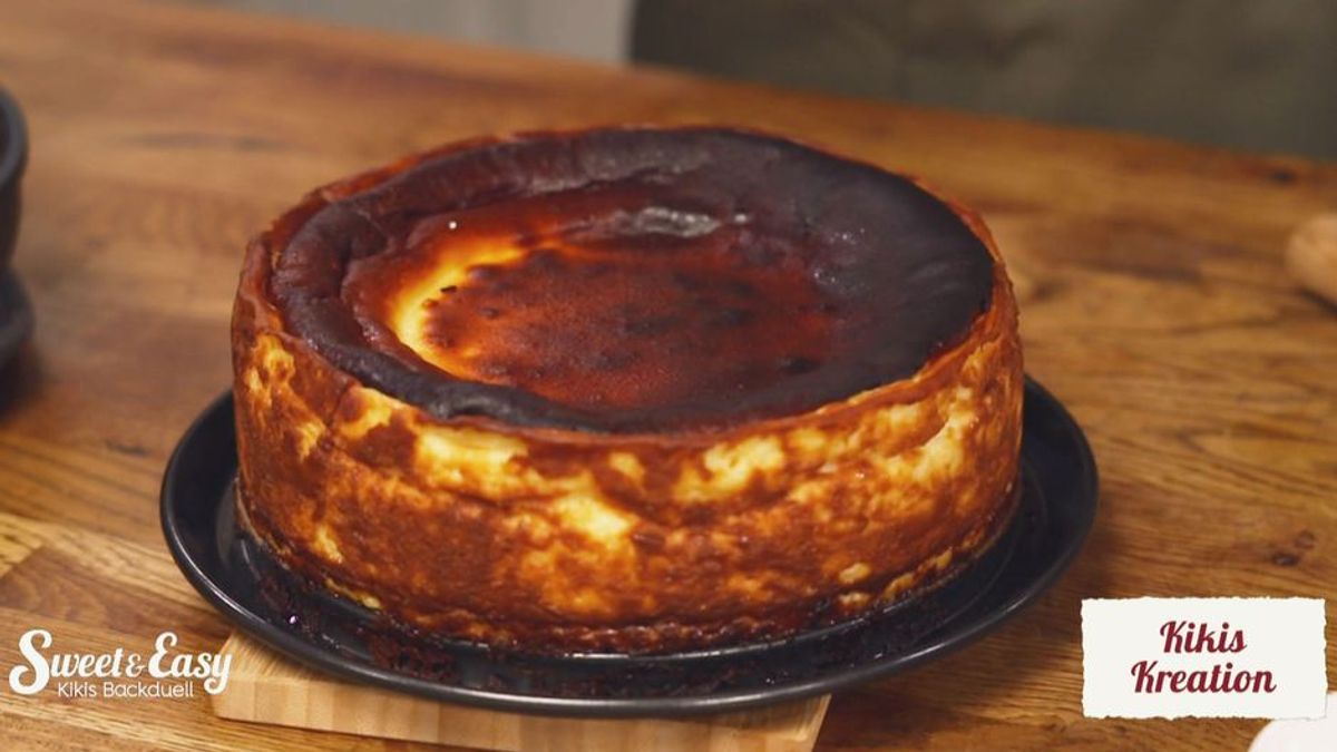 Kikis Kreation: San Sebastian Cheesecake mit karamellisierten Äpfeln